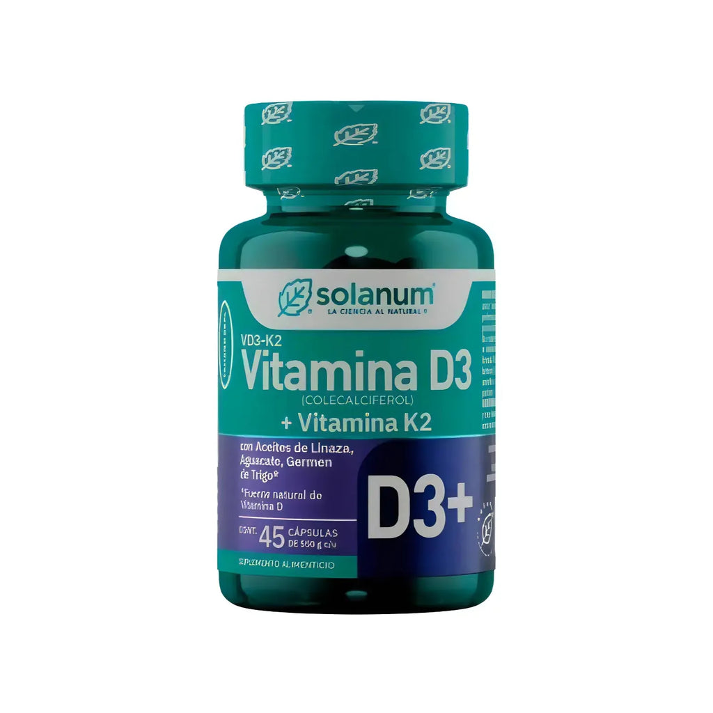 SOLANUM VITAMINA D3+VITAMINA K2, ACEITE DE LINAZA 45CÁPS SFN