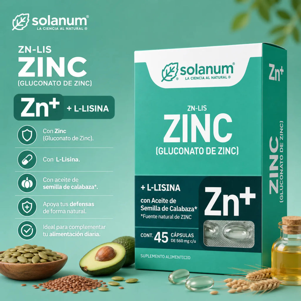 SOLANUM ZINC + L-LISINA ACEITE SEMILLA DE CALABAZA 45CAP SFN