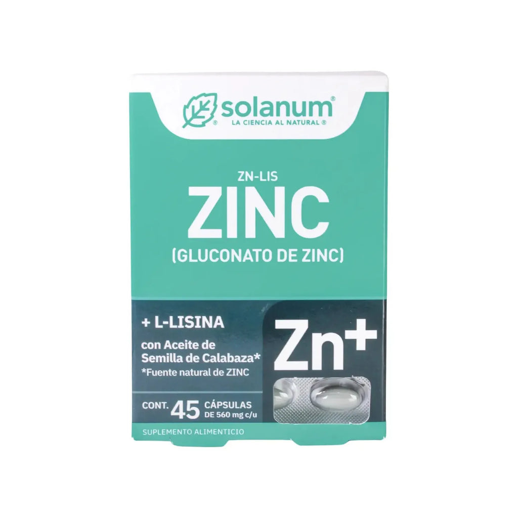 SOLANUM ZINC + L-LISINA ACEITE SEMILLA DE CALABAZA 45CAP SFN