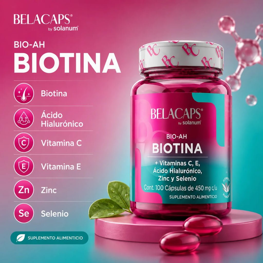 SOLANUM BIOTINA + ÁCIDO HIALURÓNICO 100 CÁPSULAS 450GM SFN