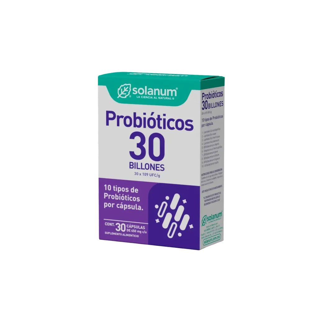 Solanum Probióticos 30 Billones 30 Cápsulas