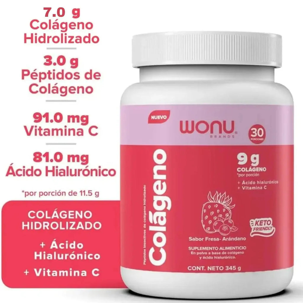 WONU Colágeno Fresa Arandano 345g