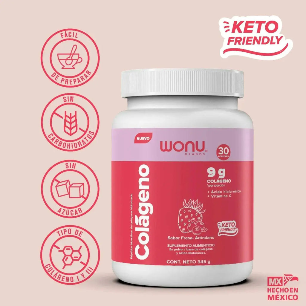 WONU Colágeno Fresa Arandano 345g