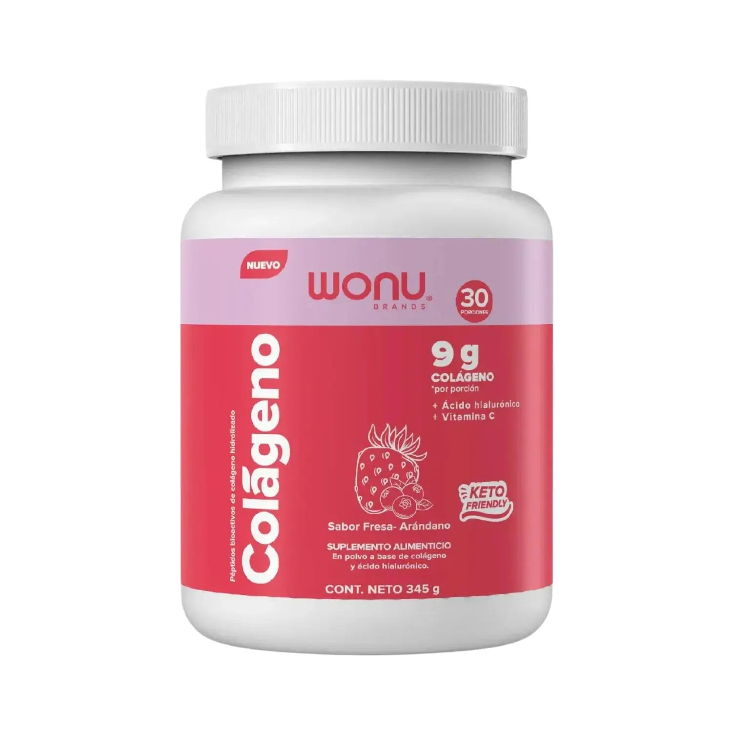 WONU Colágeno Fresa Arandano 345g