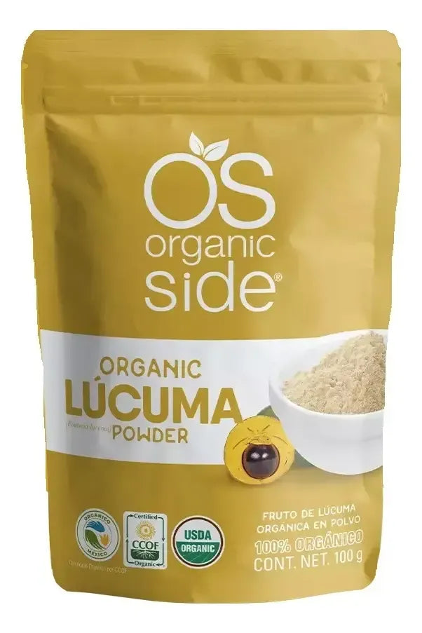 ORGANIC SIDE | Lúcuma Orgánica en Polvo | Bolsa de 100 g | Aporte de Fibra, Antioxidantes y Bienestar Nutricional