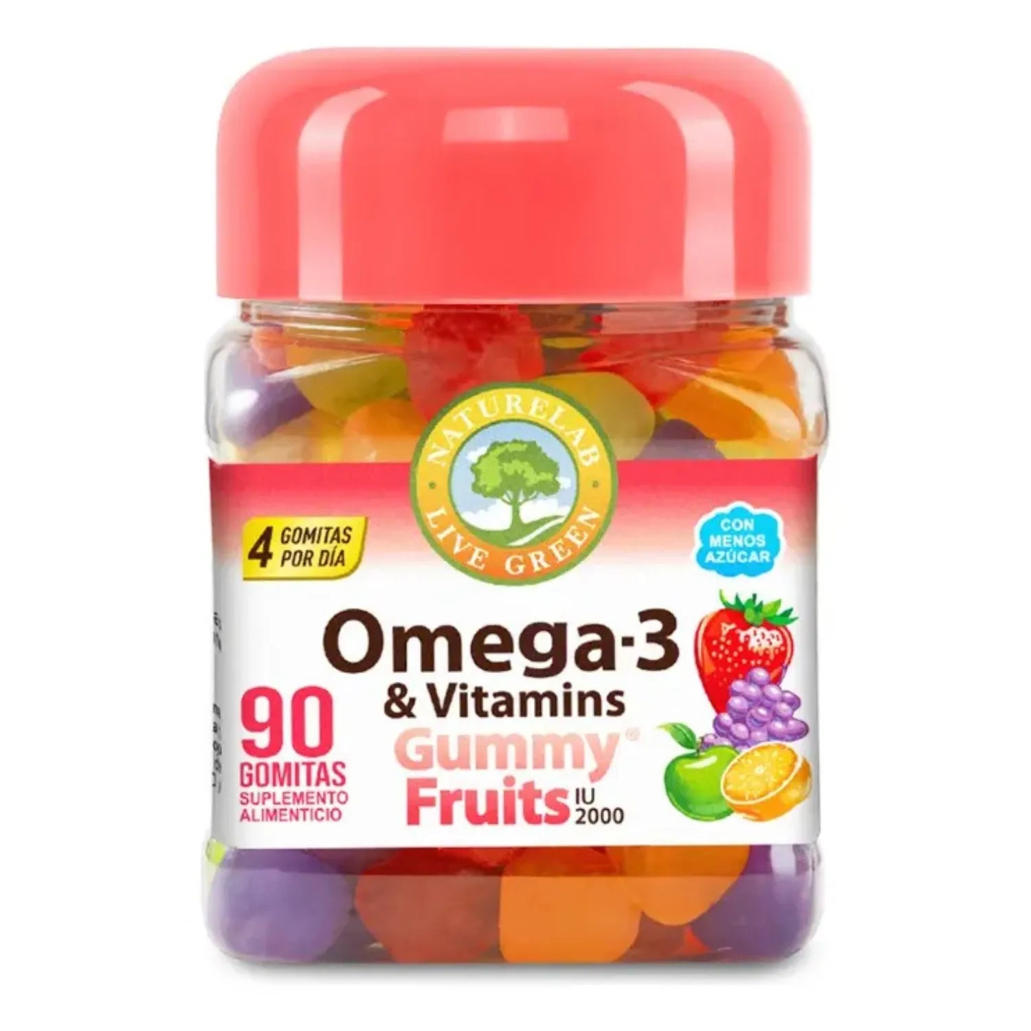 NATURELAB OMEGA 3 & VITAMINAS 2000 IU, 90 GOMITAS SFN