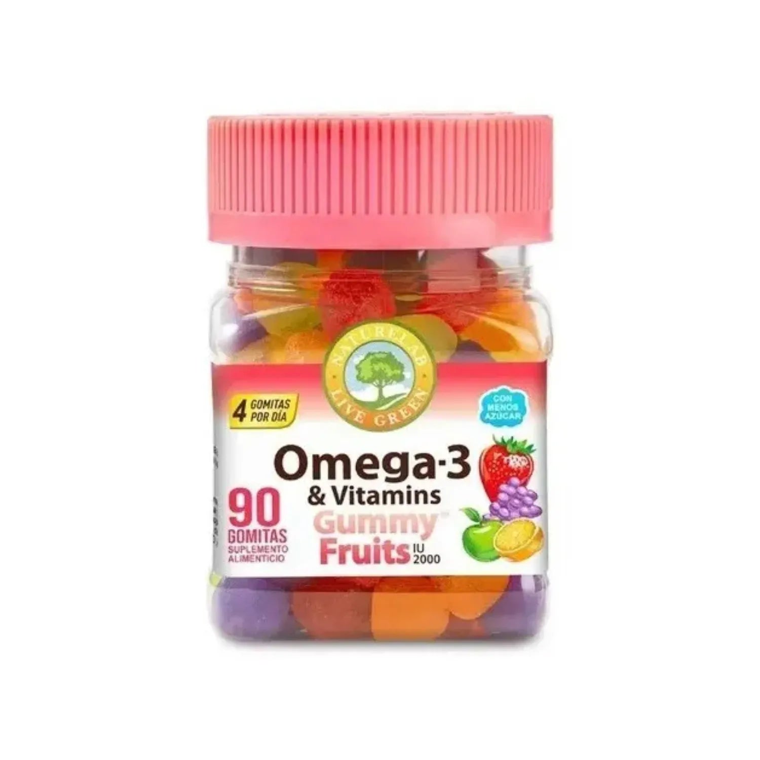 NATURELAB OMEGA 3 & VITAMINAS 2000 IU, 90 GOMITAS SFN
