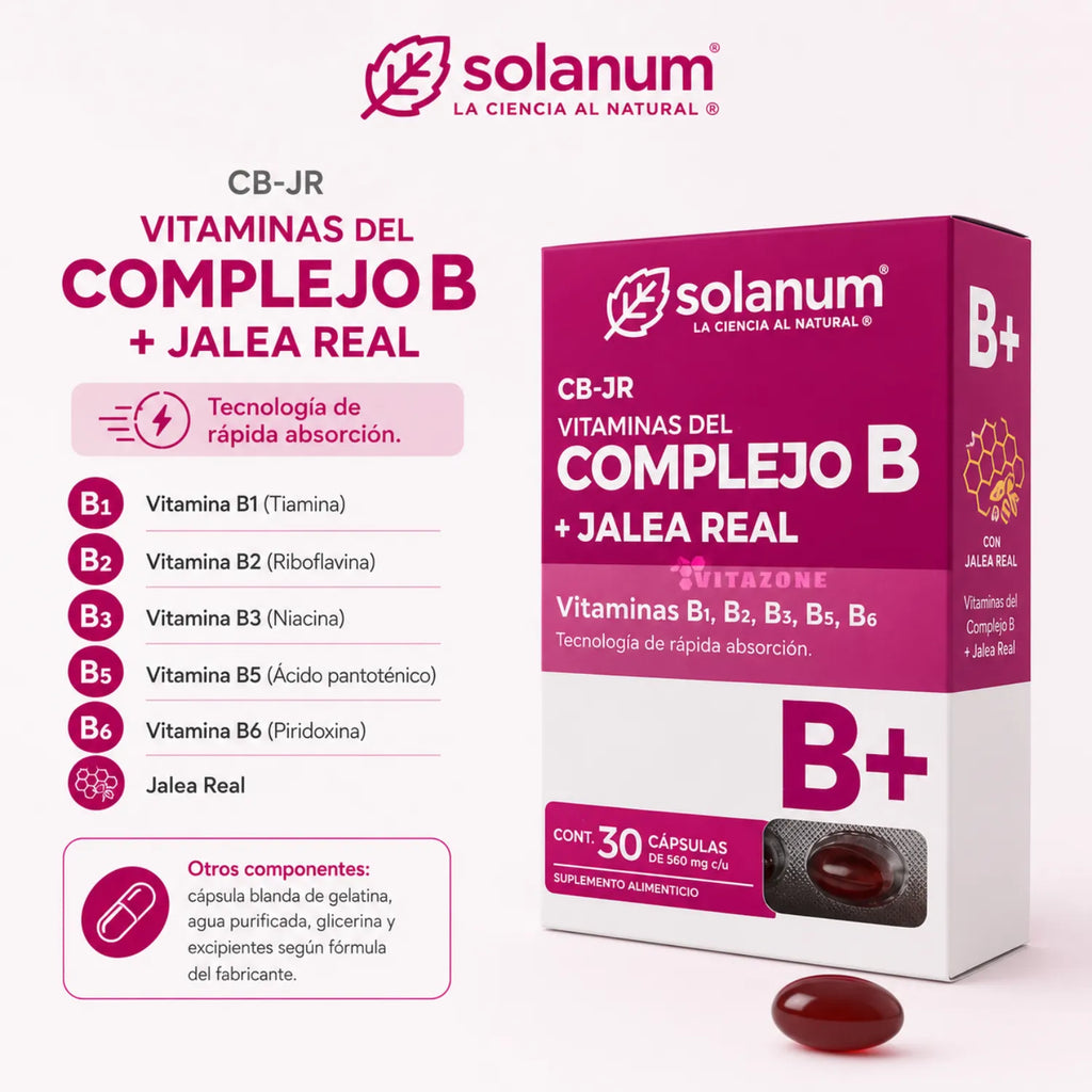 SOLANUM COMPLEJO B + JALEA REAL 30 SOFTCAPS SFN