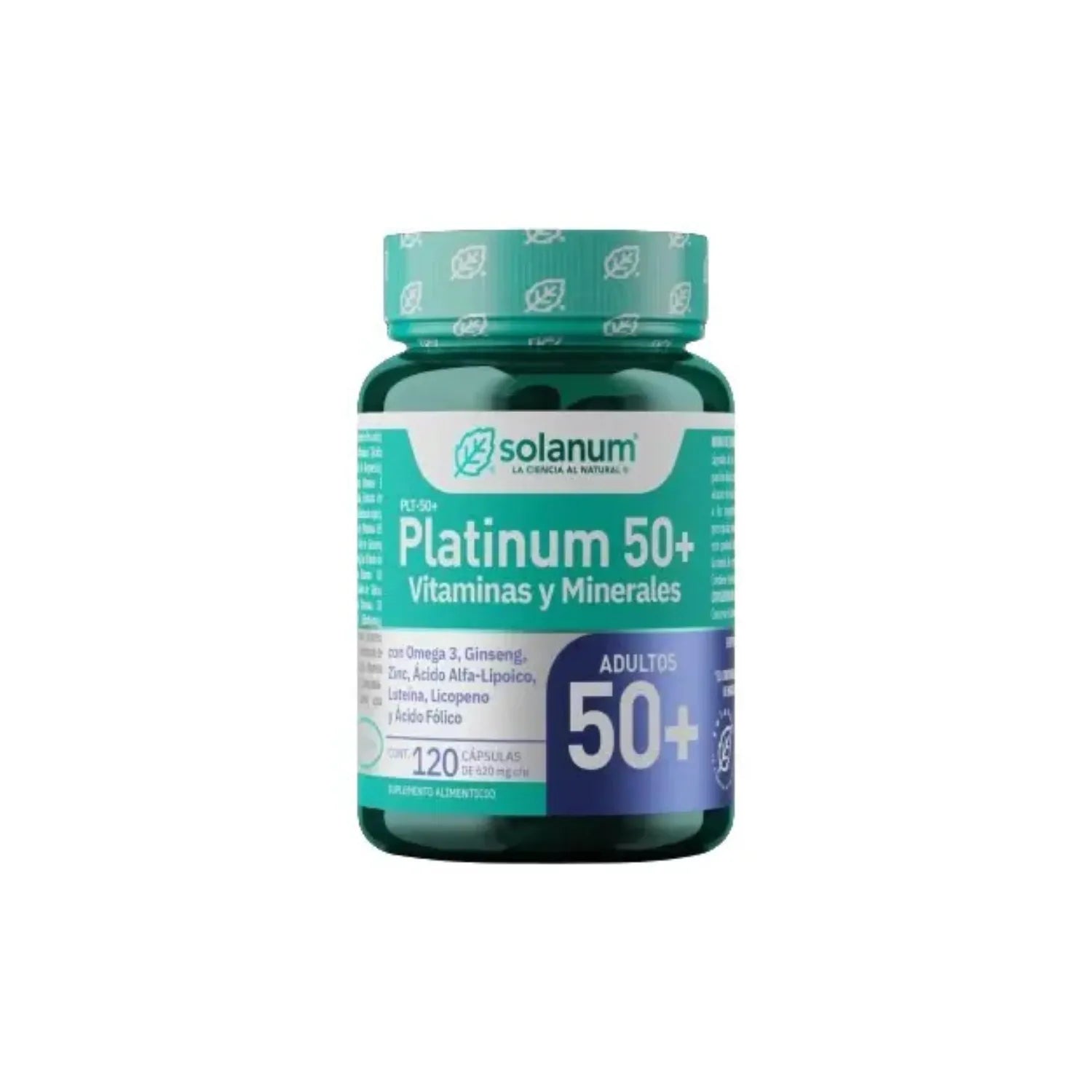 Solanum Platinum 50+ Vitaminas Y Minerales Adultos 120c Sfn