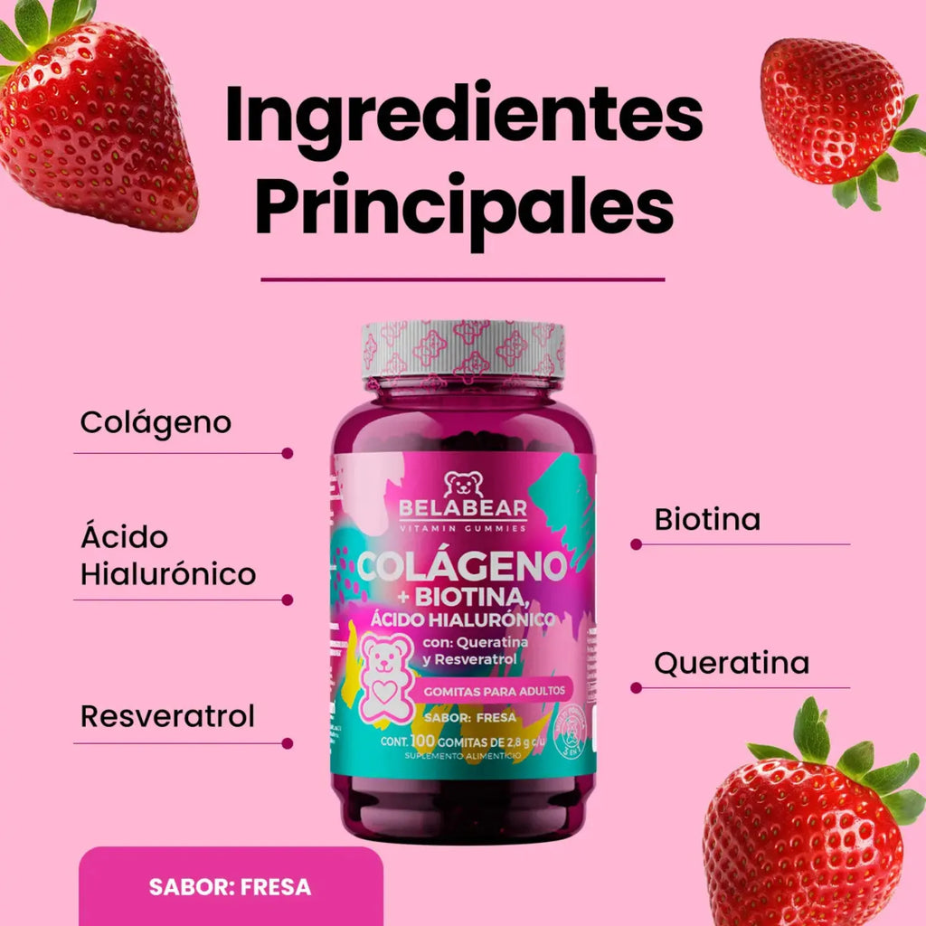 Solanum Colageno+biotina Y Acido Hialuronico 100 Gomitas Sfn