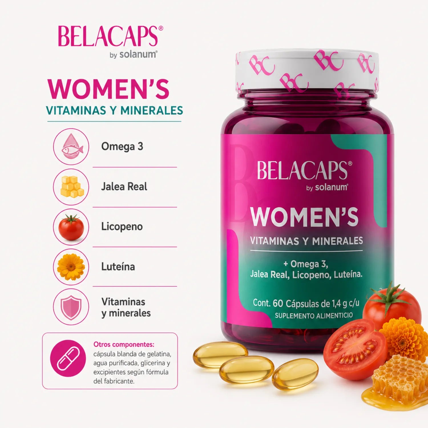 Solanum belacaps WOMENS vitaminas y minerales 60 caps sfn