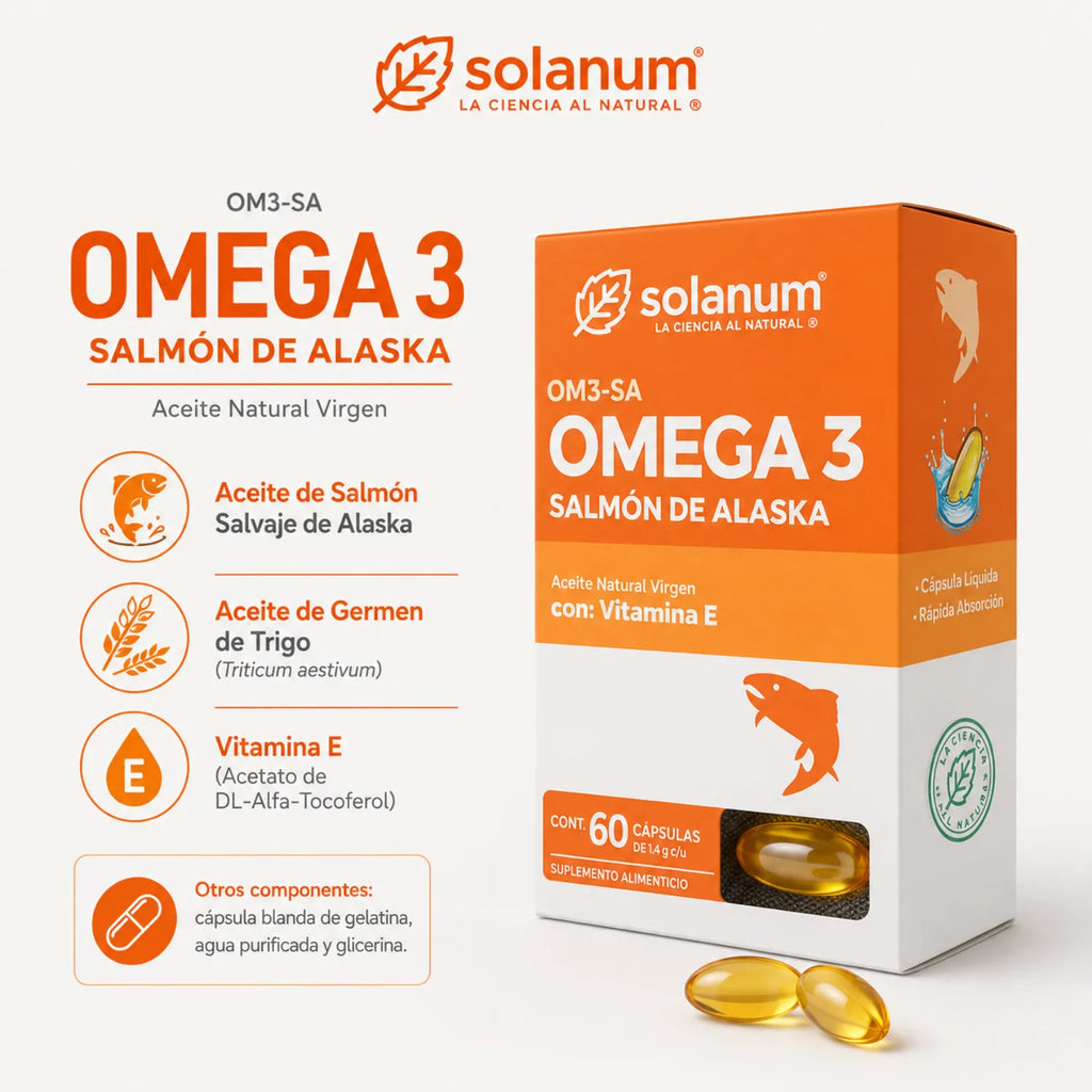 Solanum Omega 3 - Salmón de Alaska con Vitamina E 60caps sfn