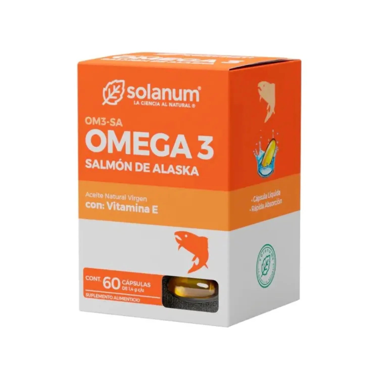 Solanum Omega 3 - Salmón de Alaska con Vitamina E 60caps sfn