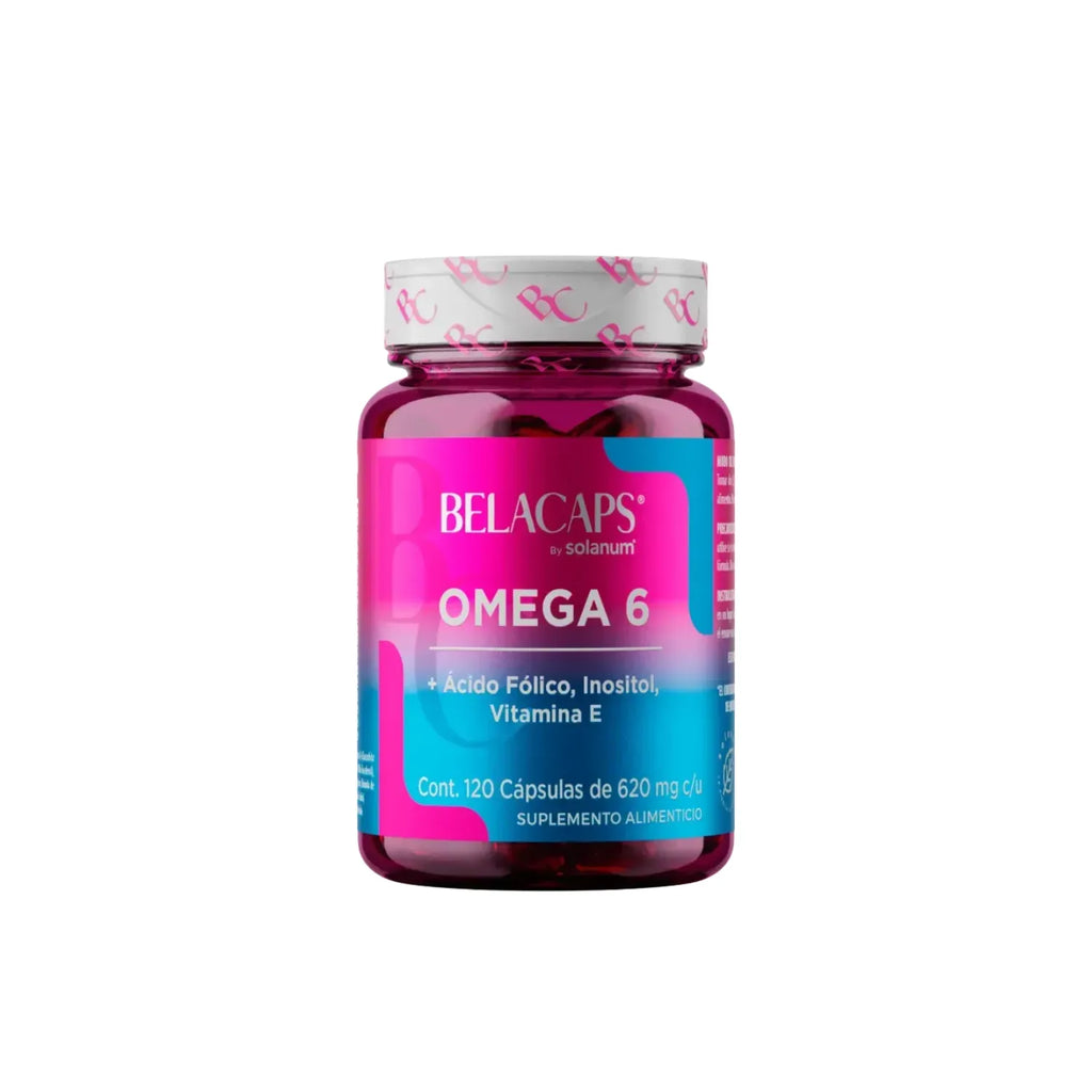 Solanum Cápsulas de Omega 6 + Ácido Fólico, Inositol, Vitamina E.120 capsulas