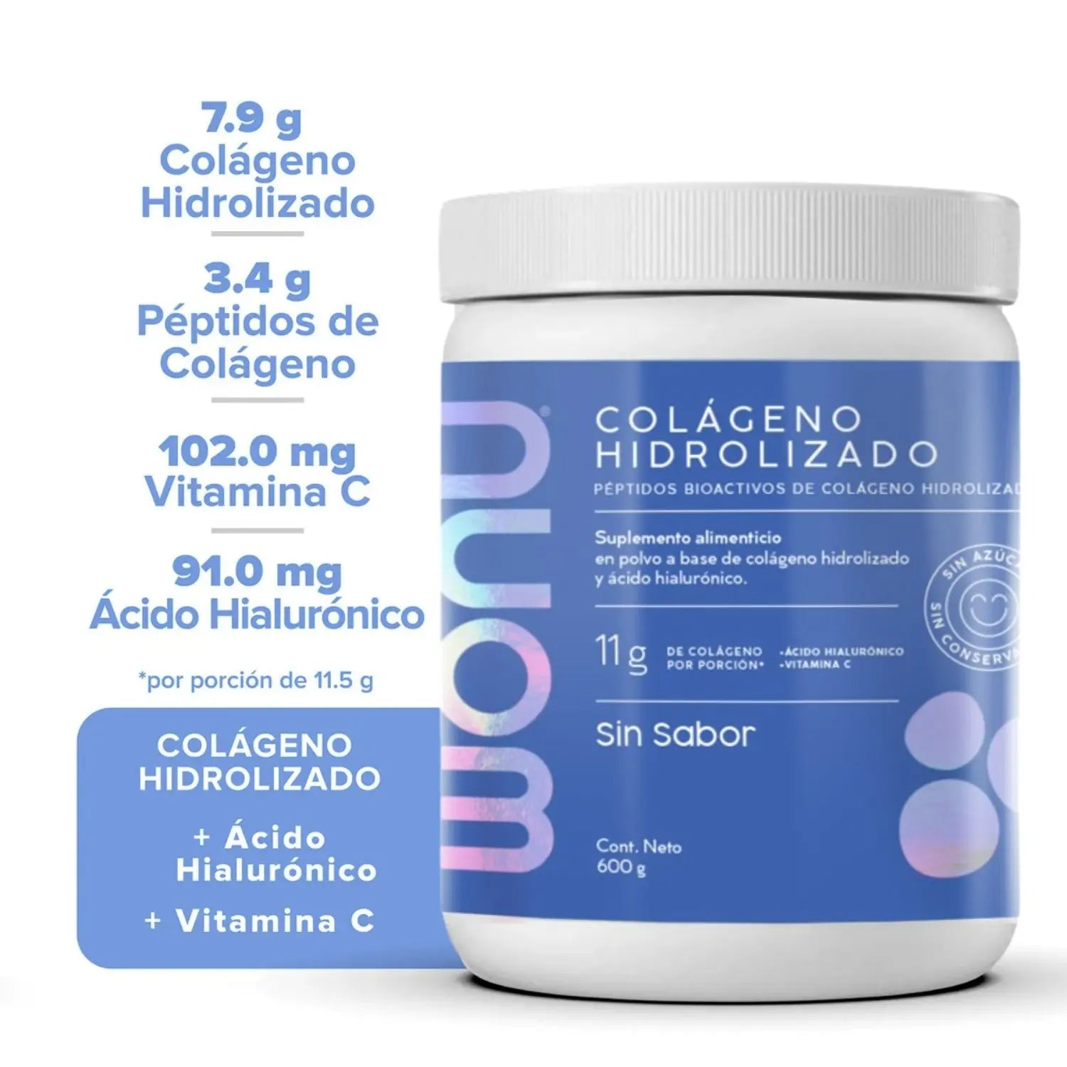 WONU Colágeno sin sabor 600g