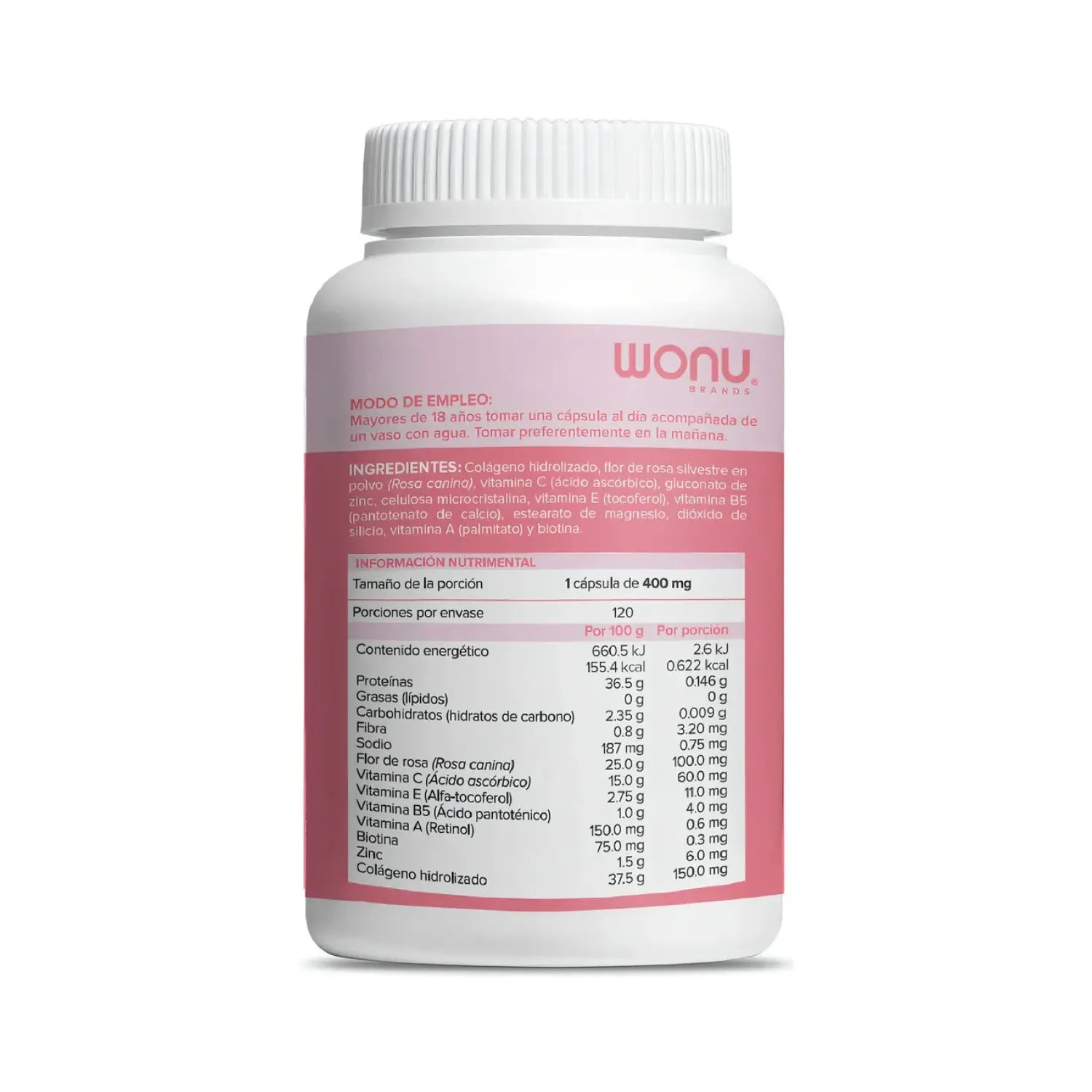 WONU Colágeno Antiaging 120 cap