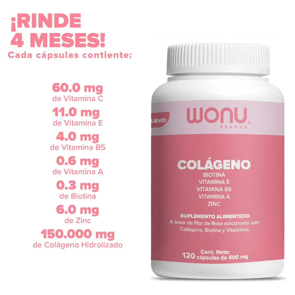 WONU Colágeno Antiaging 120 cap