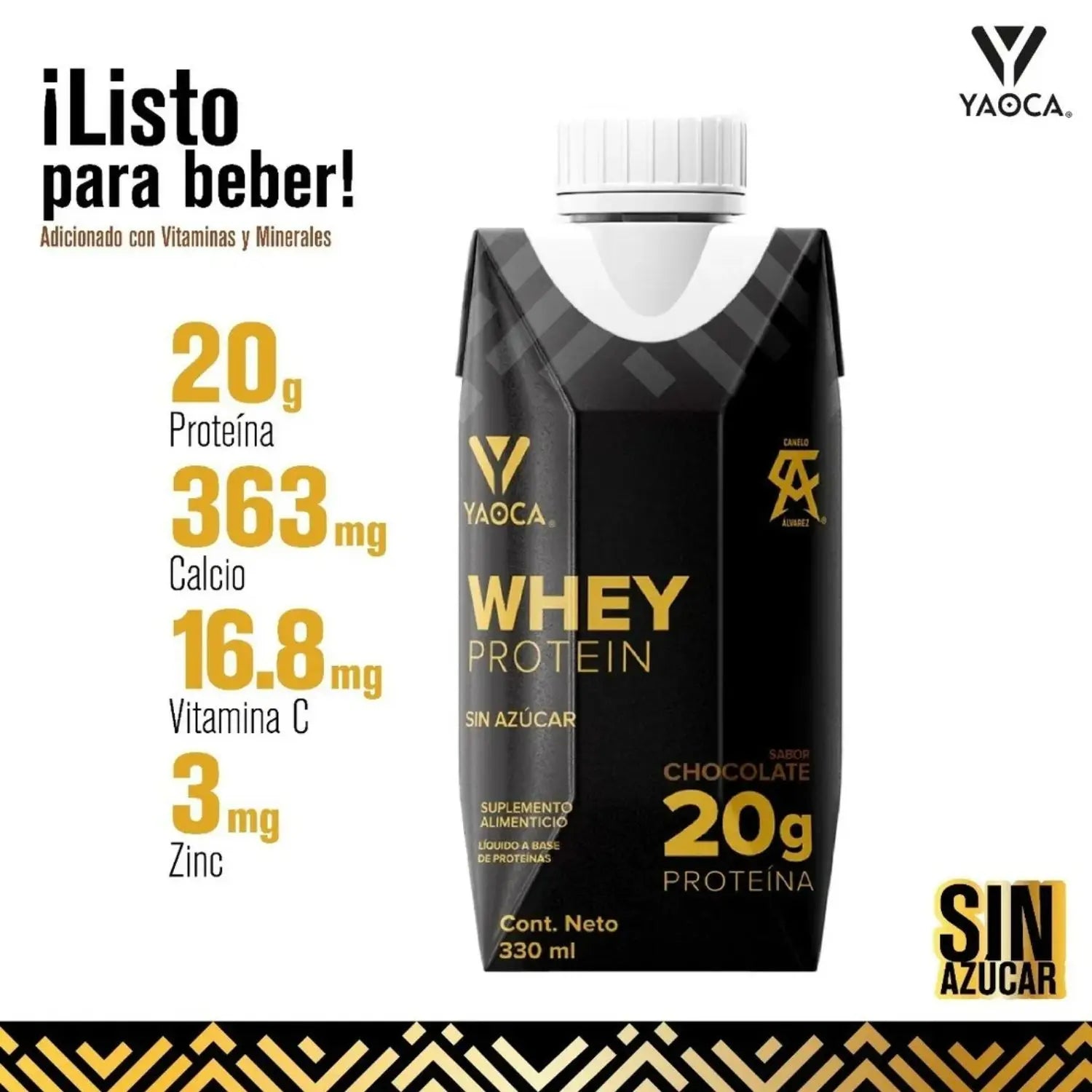YAOCA Whey Protein Bebible Chocolate 12pack