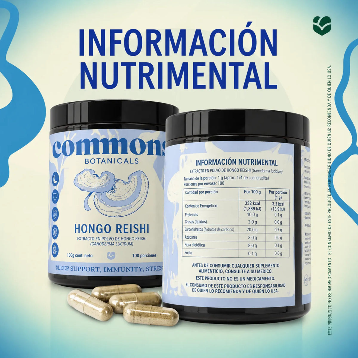 Commons Adaptógeno Hongo Reishi 100g