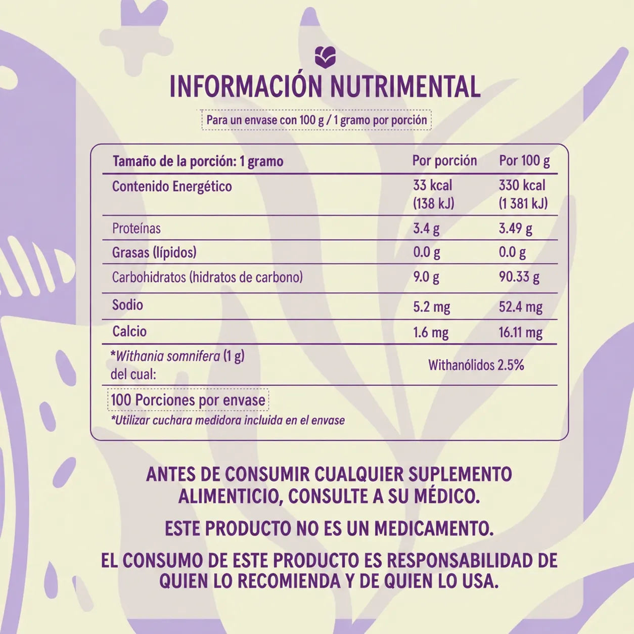 Commons Adaptógeno Ashwagandha, 90G SFN