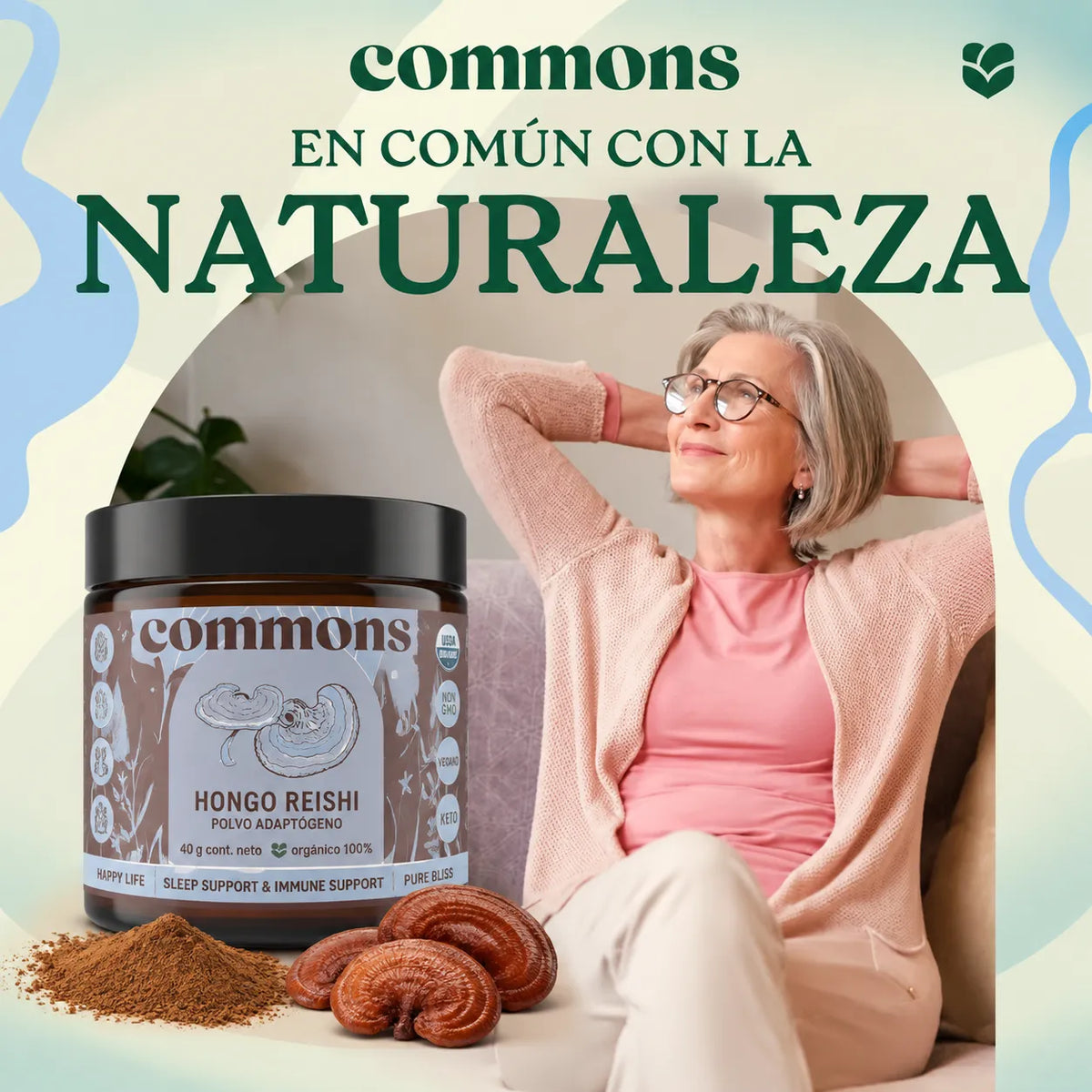 Commons Adaptógeno Hongo Reishi 40g