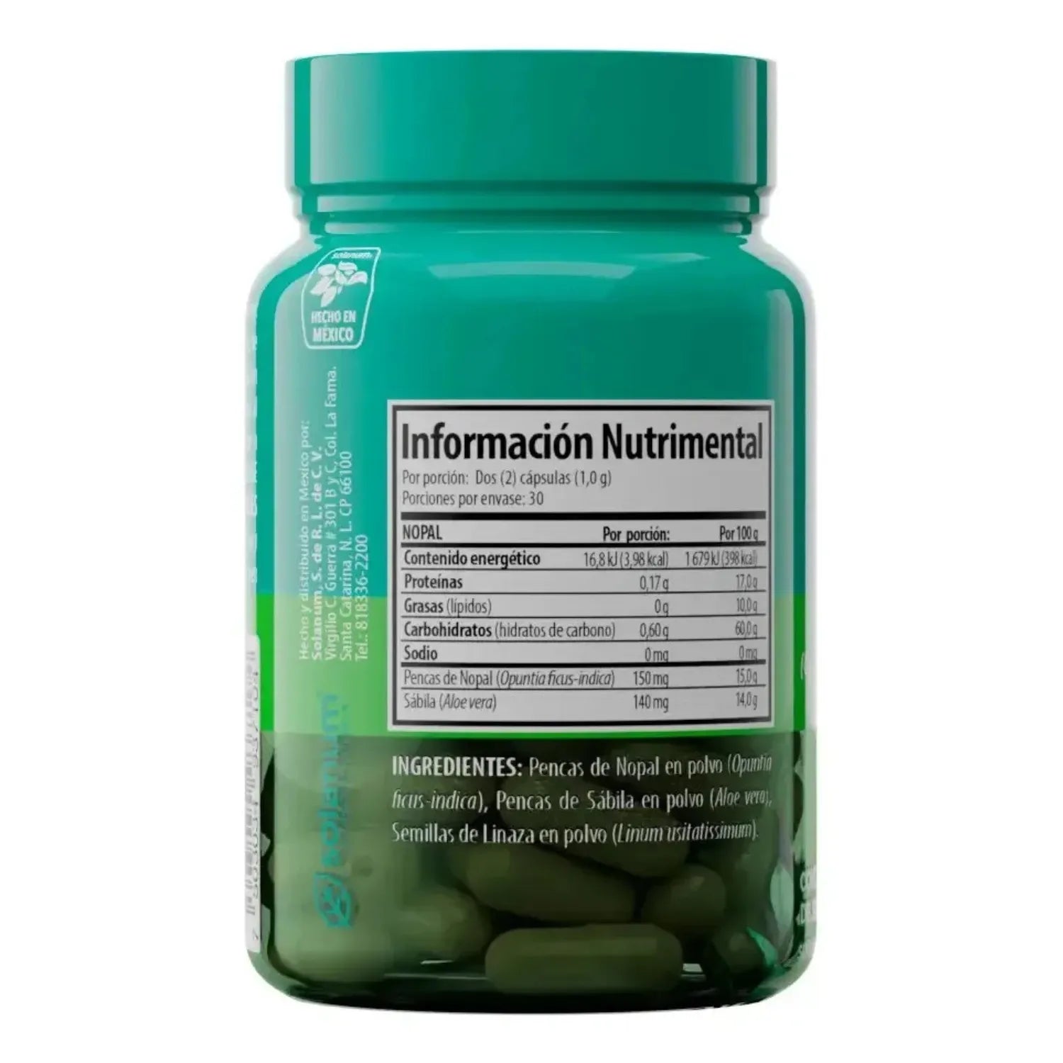 SOLANUM NOPAL + SÁBILA 60 CAPS DE 500MG SFN