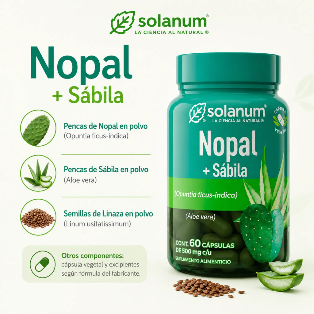 SOLANUM NOPAL + SÁBILA 60 CAPS DE 500MG SFN