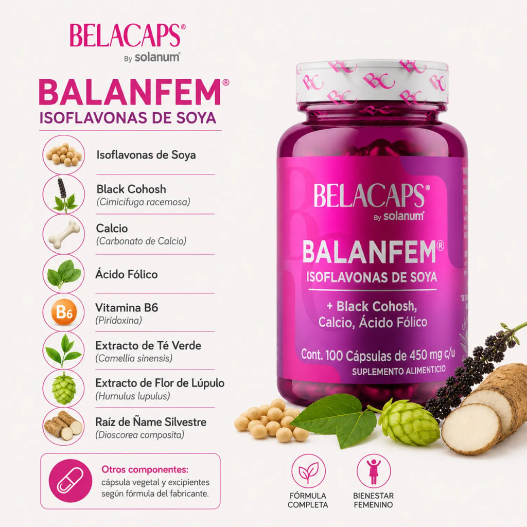 Solanum Balanfem Isoflavonas Calcio Acido Folico 100 Cap sfn