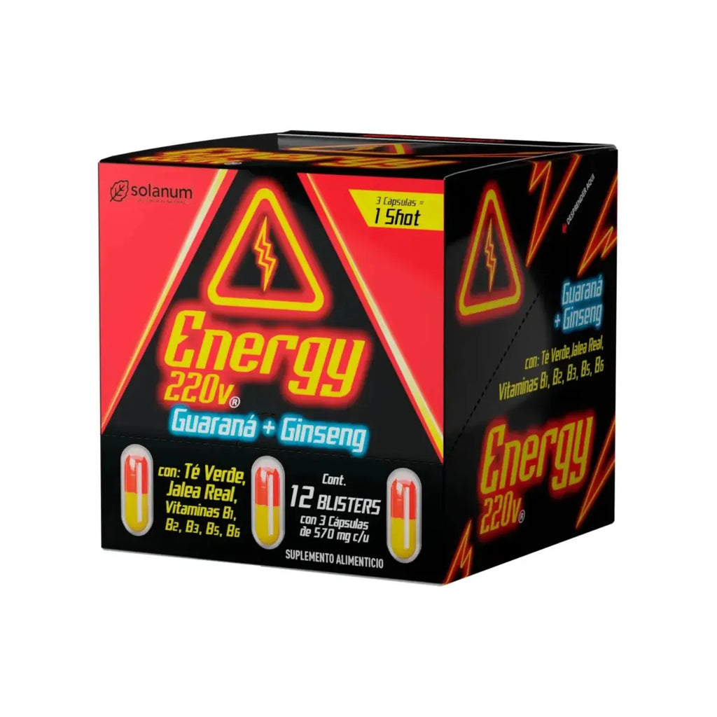 solanum Energy 220v Guaraná Ginseng Display 12 Blisters sfn