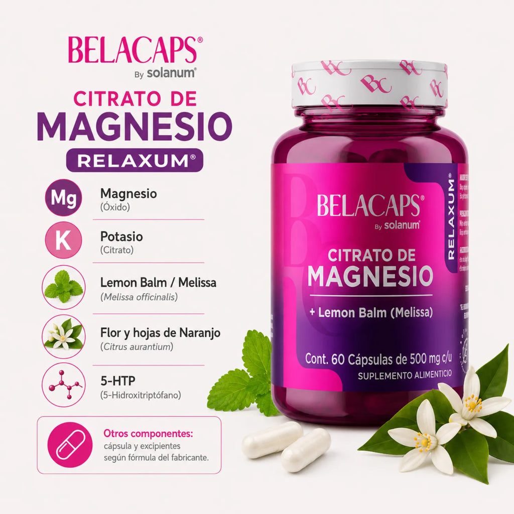Solanum Belacaps citrato de magnesio + Lemon Balm 60caps sfn
