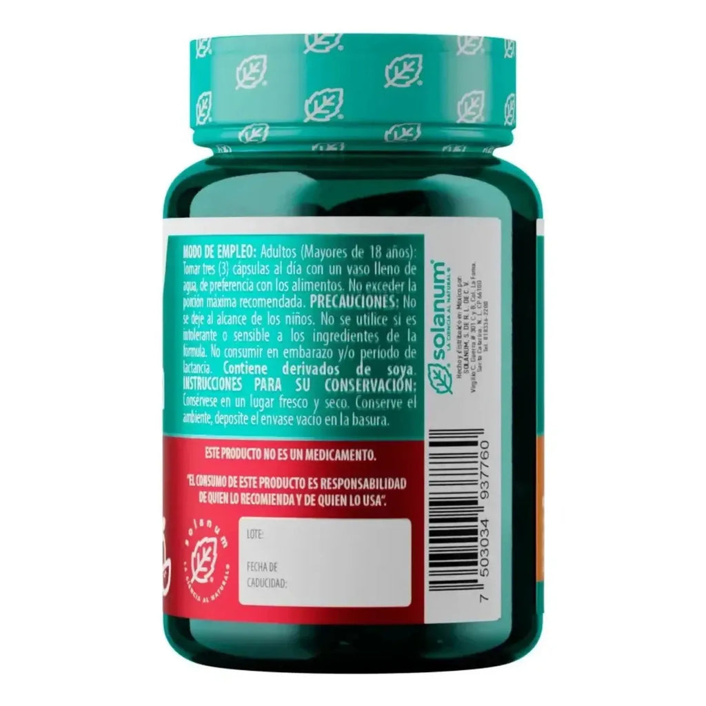 Solanum turquesa Vinagre de manzana 90 capsulas