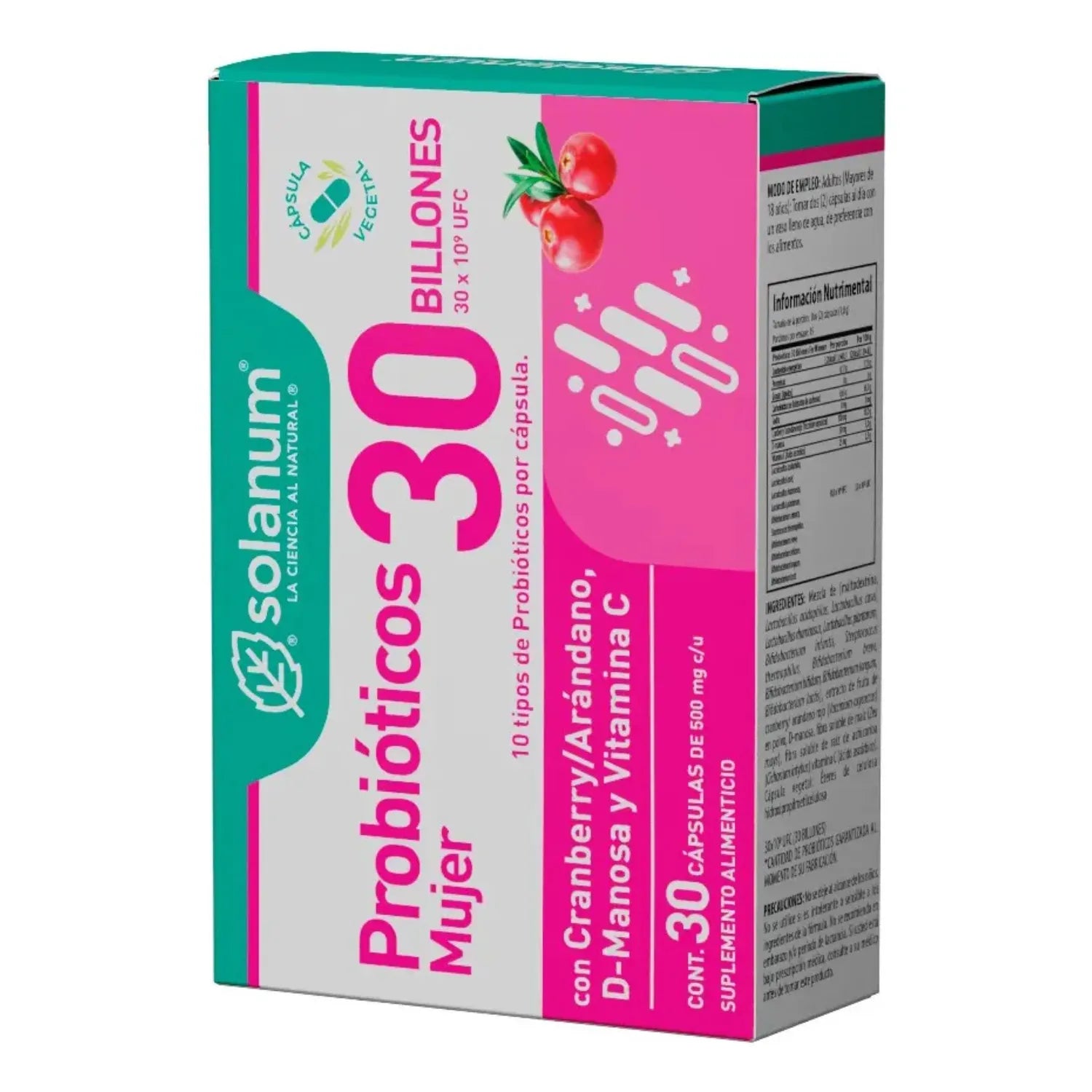 Solanum Probioticos 30 Billones para mujer 30 capsulas