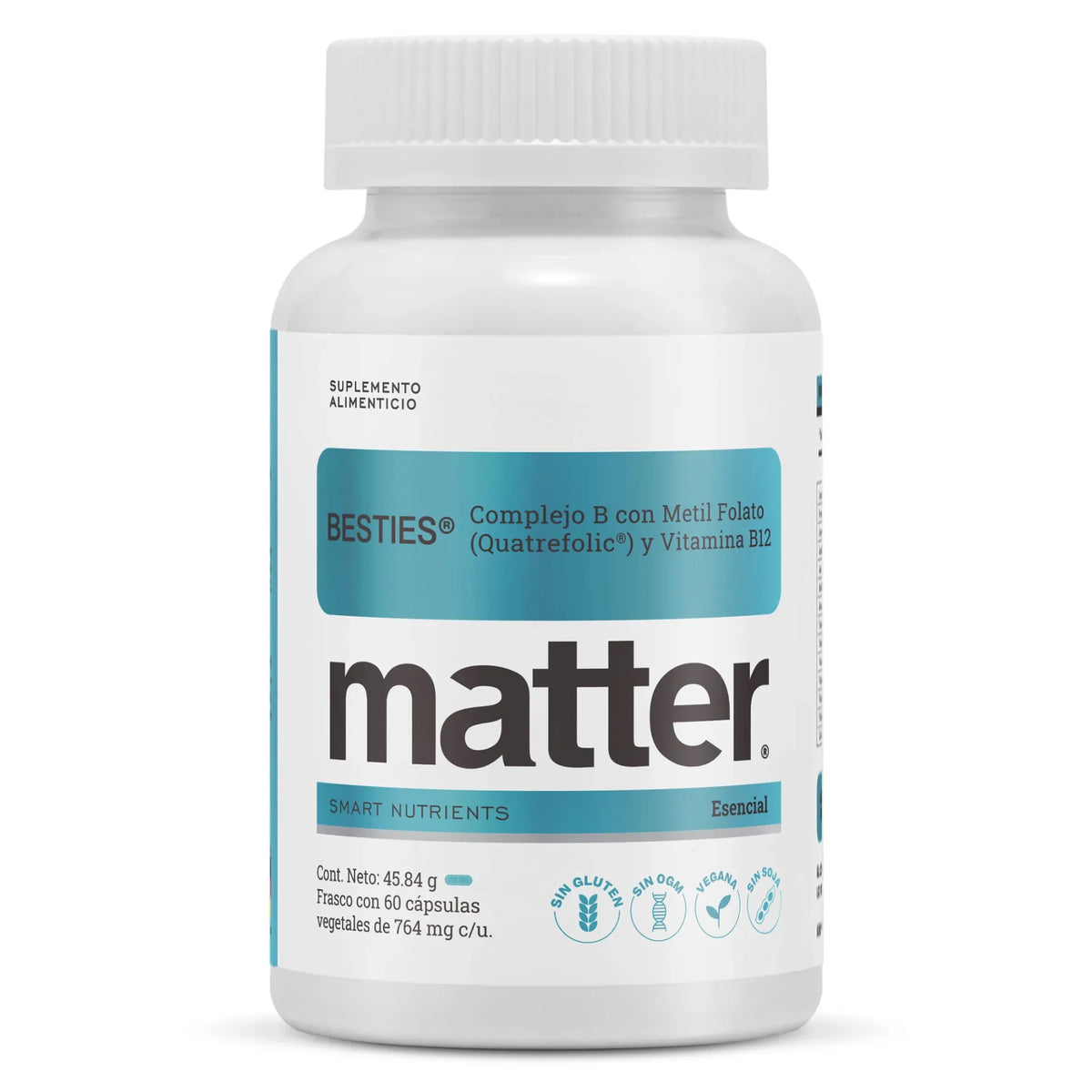 MATTER BESTIES COMPLEJO B C/FOLATO & VITAMINA B12 60 CAPS SFN