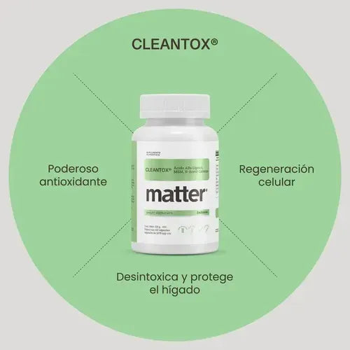 Matter Cleantox | MSM, Ácido Alfa Lipoico y N-Acetil-Cisteína | 120 Cápsulas Vegetales | Protección Antioxidante y Bienestar Celular | Suplemento Alimenticio