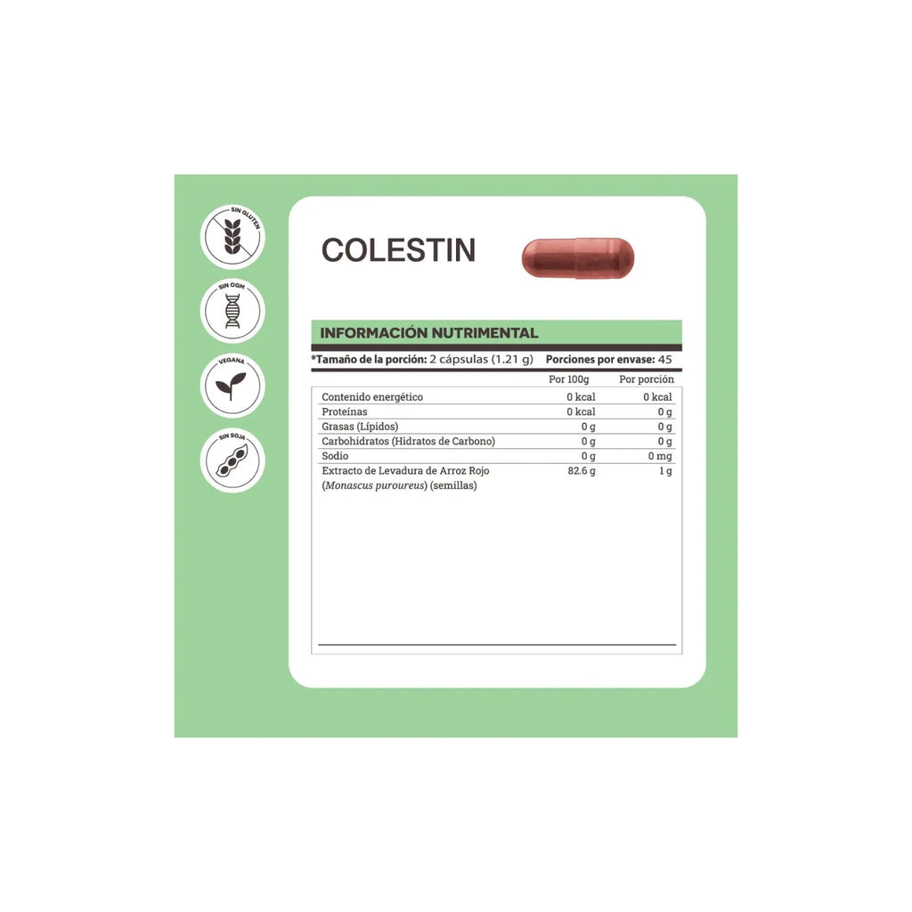 You Matter Colestin | Levadura de Arroz Rojo | 90 Cápsulas Vegetales | Bienestar Cardiovascular | Suplemento Alimenticio