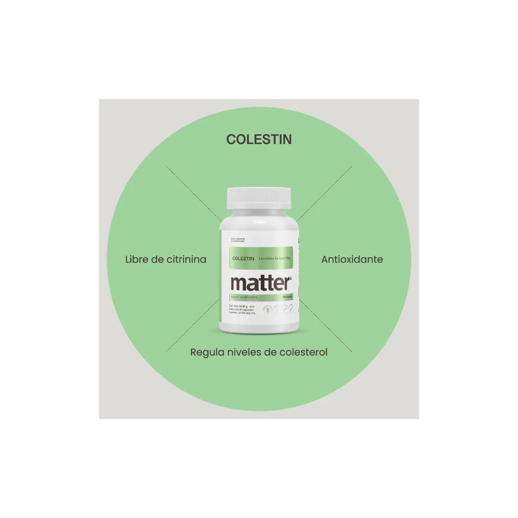 You Matter Colestin | Levadura de Arroz Rojo | 90 Cápsulas Vegetales | Bienestar Cardiovascular | Suplemento Alimenticio