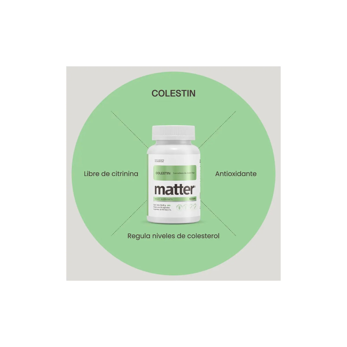 You Matter Colestin | Levadura de Arroz Rojo | 90 Cápsulas Vegetales | Bienestar Cardiovascular | Suplemento Alimenticio