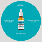 Matter Desol | Vitamina D3 400 UI por Gota | 52 ml | Salud Ósea y Sistema Inmunológico | Suplemento Alimenticio