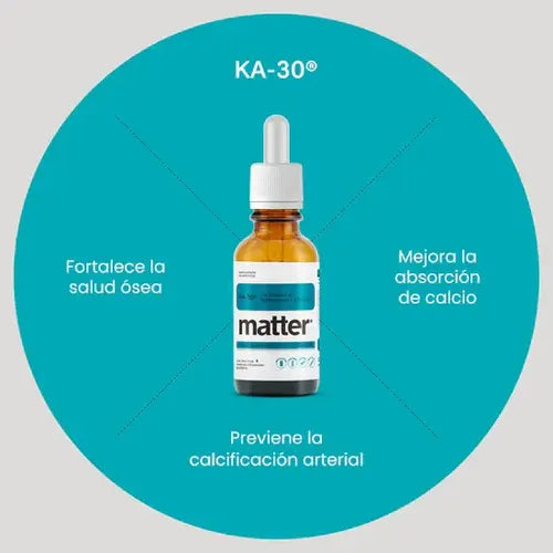 Matter KA-30 | Vitamina K2 MK-7 | Gotero de 30 ml | Salud Ósea | Suplemento Alimenticio