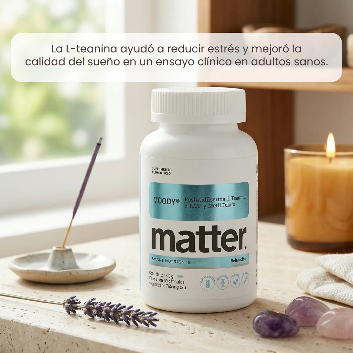 Matter Moody | Aminoácidos, Vitaminas y Minerales | 60 Cápsulas | Bienestar Emocional | Suplemento Alimenticio