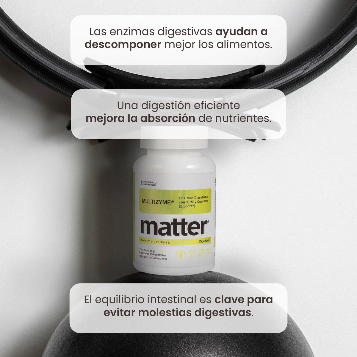 MATTER MULTIZYME ENZIMAS DIGESTIVAS CON TCM Y CÚRCUMA 100 CAPS