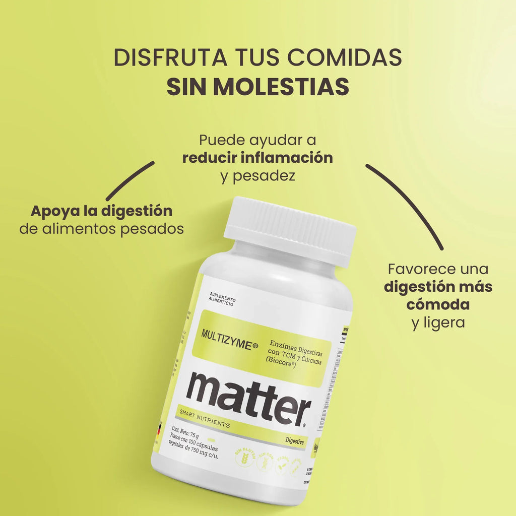 MATTER MULTIZYME ENZIMAS DIGESTIVAS CON TCM Y CÚRCUMA 100 CAPS