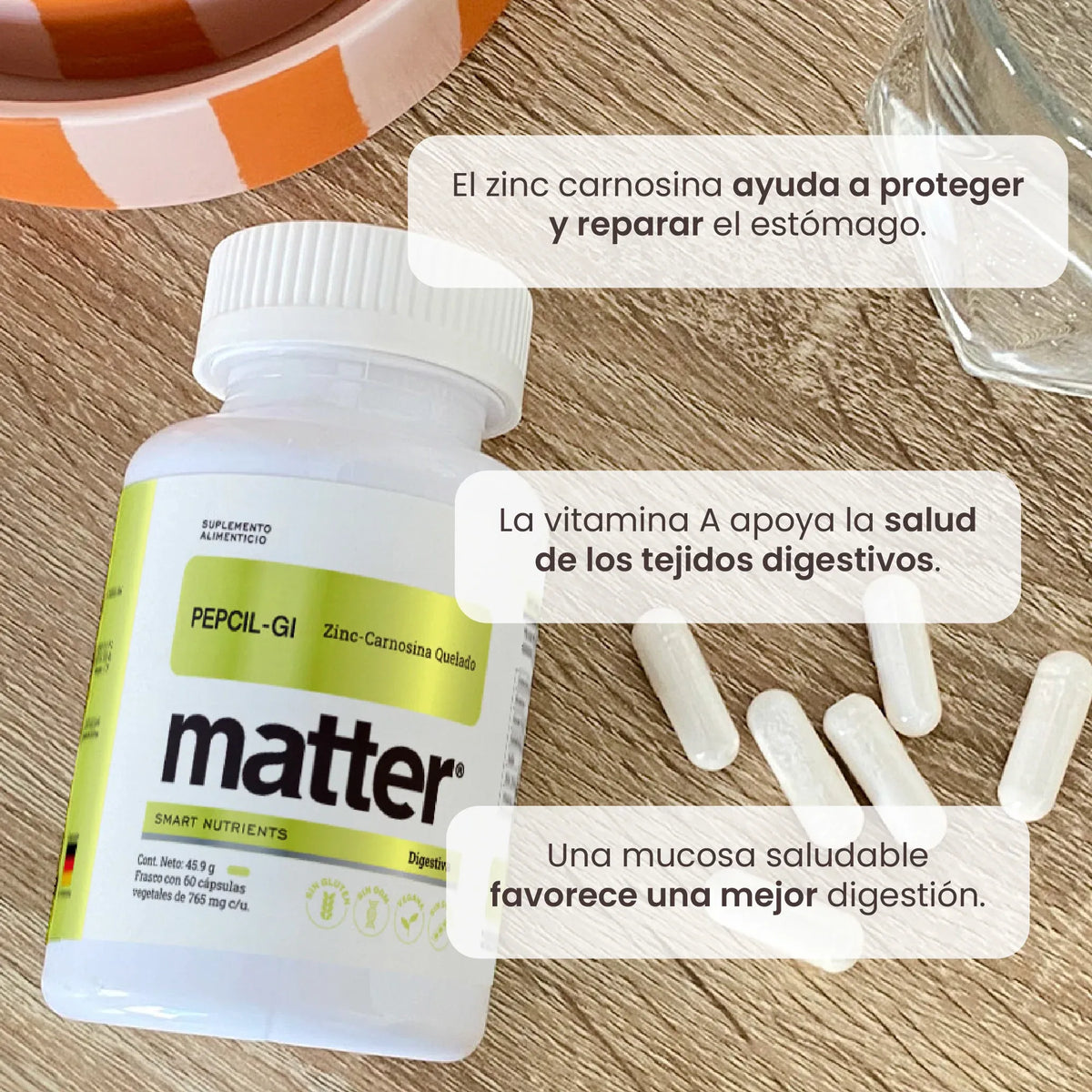 Matter Pepcil-gl Zinc-carnosina Quelado 60 Caps Sfn