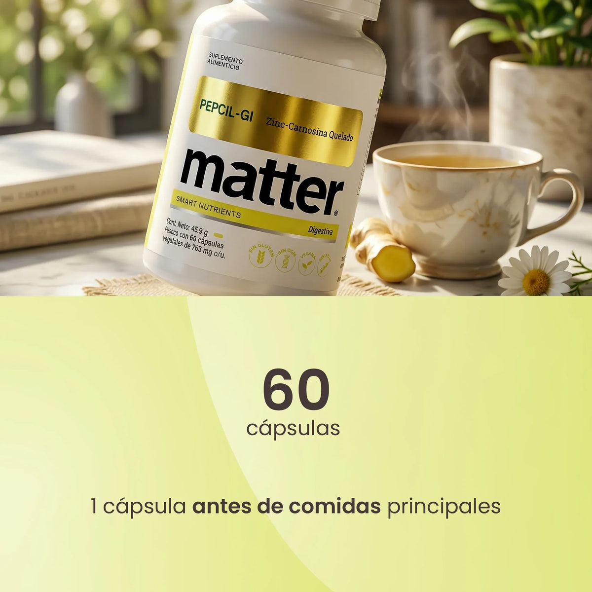 Matter Pepcil-gl Zinc-carnosina Quelado 60 Caps Sfn
