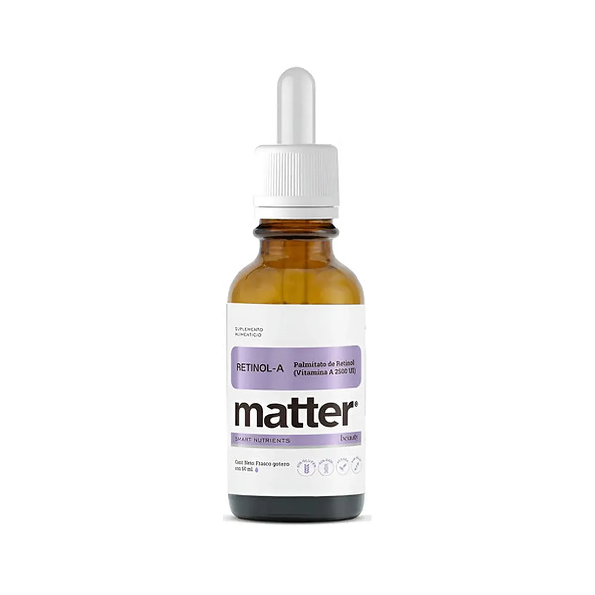 Matter Retinol-A Vitamina A 2500 UI | 60 ml | Salud Visual y Cuidado de la Piel | Apoyo Inmunológico | Suplemento Alimenticio