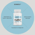 Matter Sonnol GABA | 60 Cápsulas Vegetales | Relajación y Descanso Nocturno | Bienestar del Sistema Nervioso | Suplemento Alimenticio