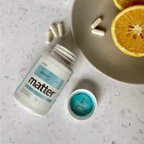 Matter Sonnol GABA | 60 Cápsulas Vegetales | Relajación y Descanso Nocturno | Bienestar del Sistema Nervioso | Suplemento Alimenticio