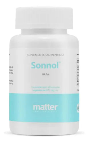 Matter Sonnol GABA | 60 Cápsulas Vegetales | Relajación y Descanso Nocturno | Bienestar del Sistema Nervioso | Suplemento Alimenticio