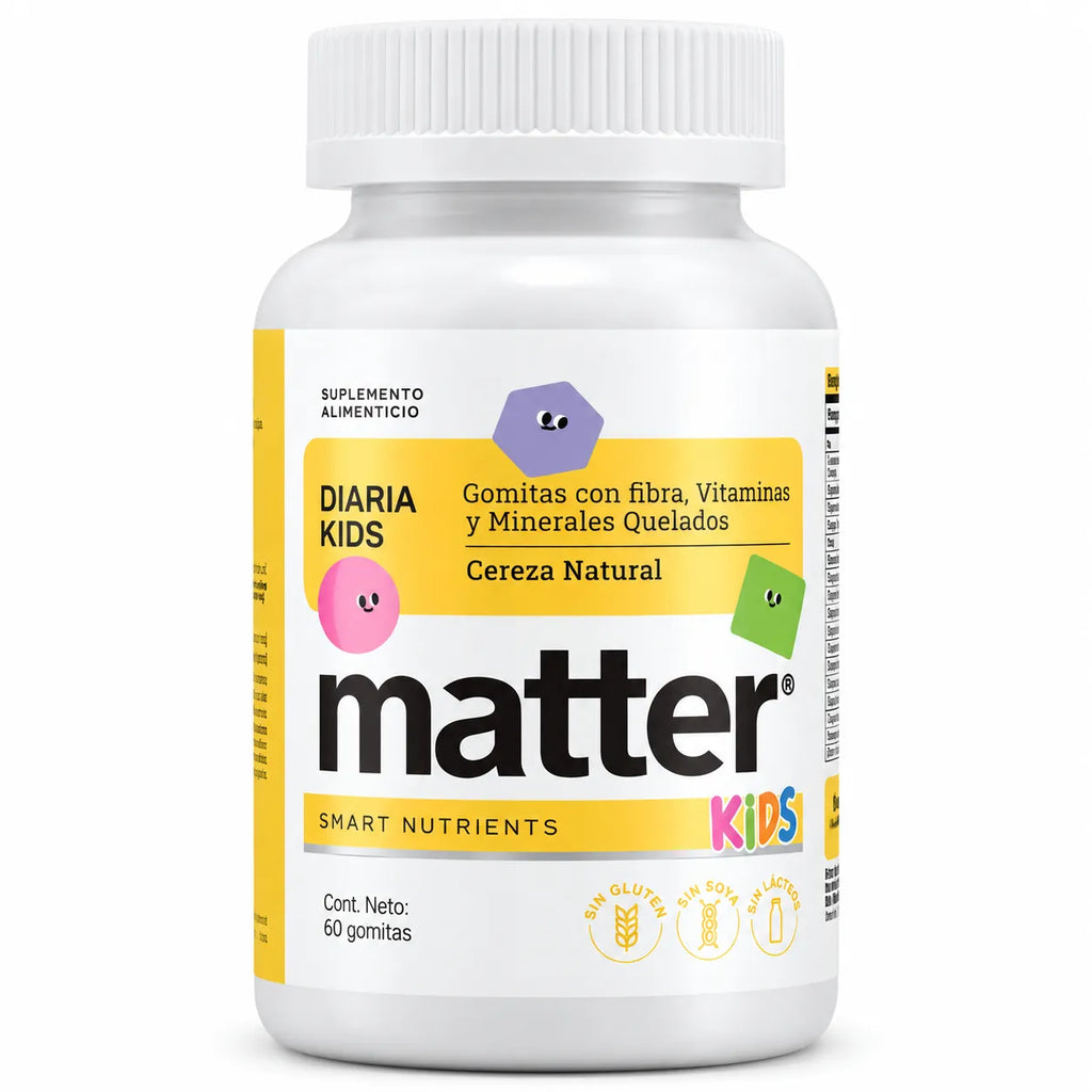 Matter Diaria Kids | Multivitamínico con Minerales | 60 Gomitas | Apoyo Inmunológico, Crecimiento y Desarrollo Infantil | Suplemento Alimenticio