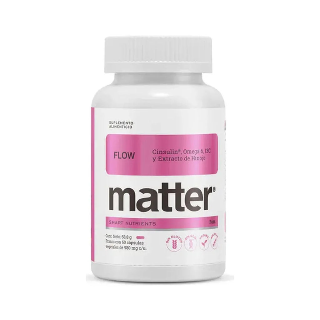 Matter Flow | Omega 6, Magnesio y Extracto de Hinojo | 60 Cápsulas | Bienestar Femenino | Suplemento Alimenticio